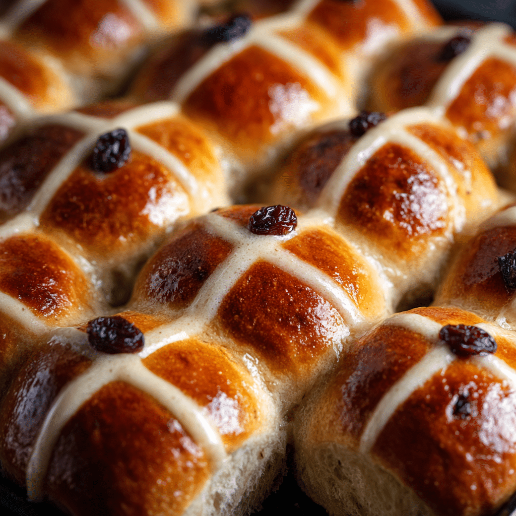 Hot Cross Buns with Candied Fruit