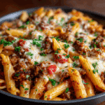 Philly Cheesesteak Pasta Skillet (Quick & Easy)