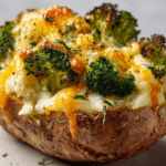 Cheesy Broccoli Baked Potatoes
