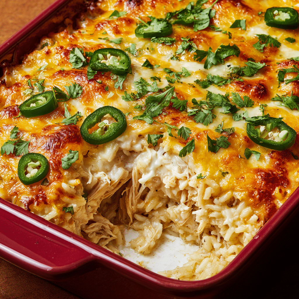 Easy Green Chile Chicken and Rice Casserole (40-Minutes)