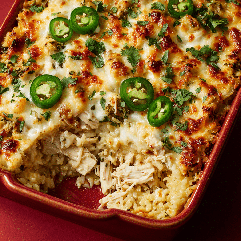 Easy Green Chile Chicken and Rice Casserole (40-Minutes)