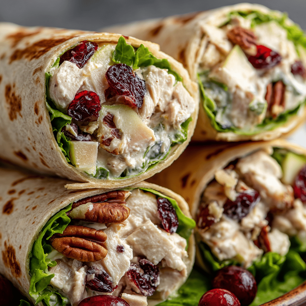 Healthy Chicken Apple Salad Wraps
