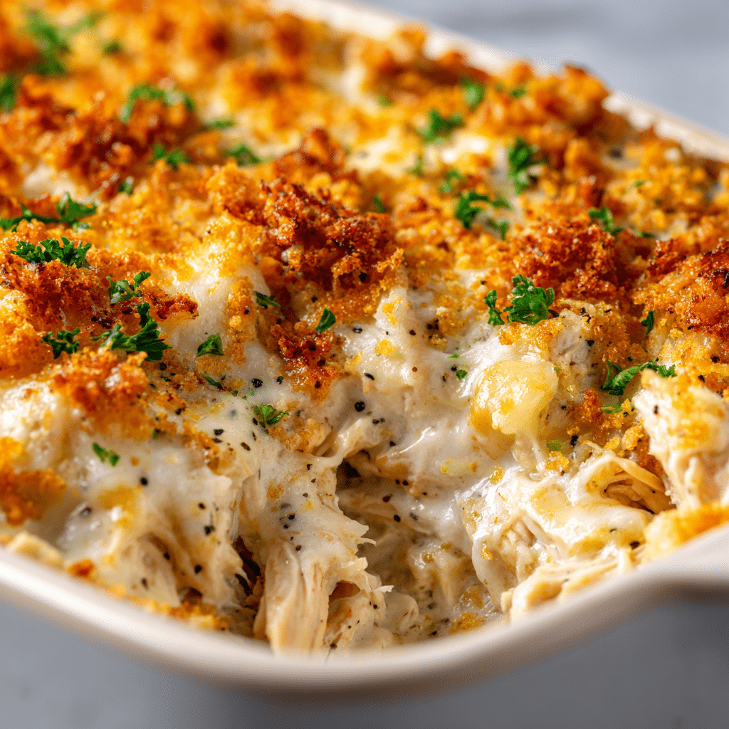 Baked Cheesy Chicken Casserole (Easy & Creamy)