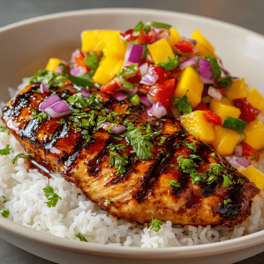 Honey Lime Chicken with Mango Salsa