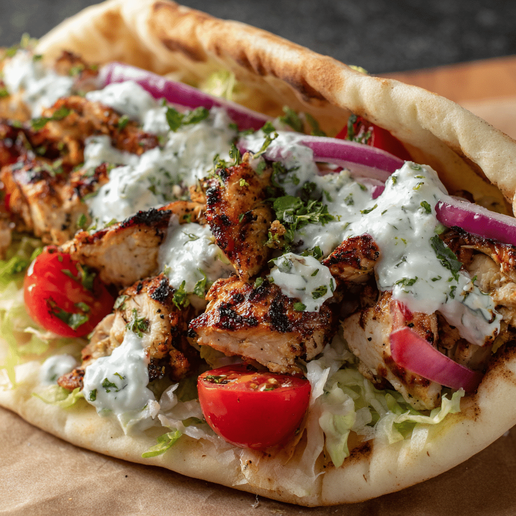 Easy Greek Chicken Gyros with Tzatziki (30-Minutes)