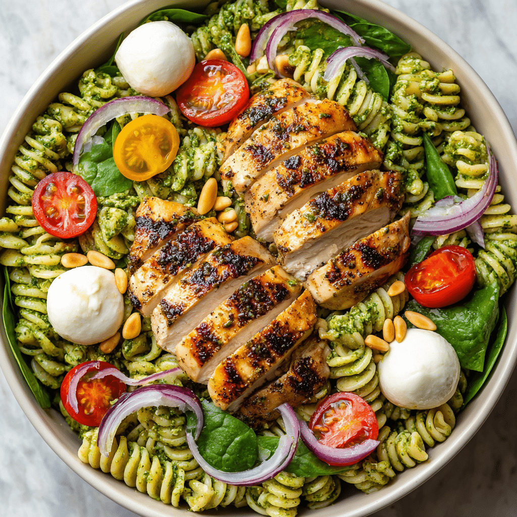 Easy Chicken Pesto Pasta Salad (25-Minutes)