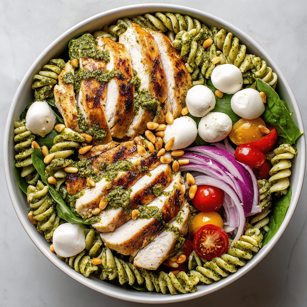 Easy Chicken Pesto Pasta Salad (25-Minutes)