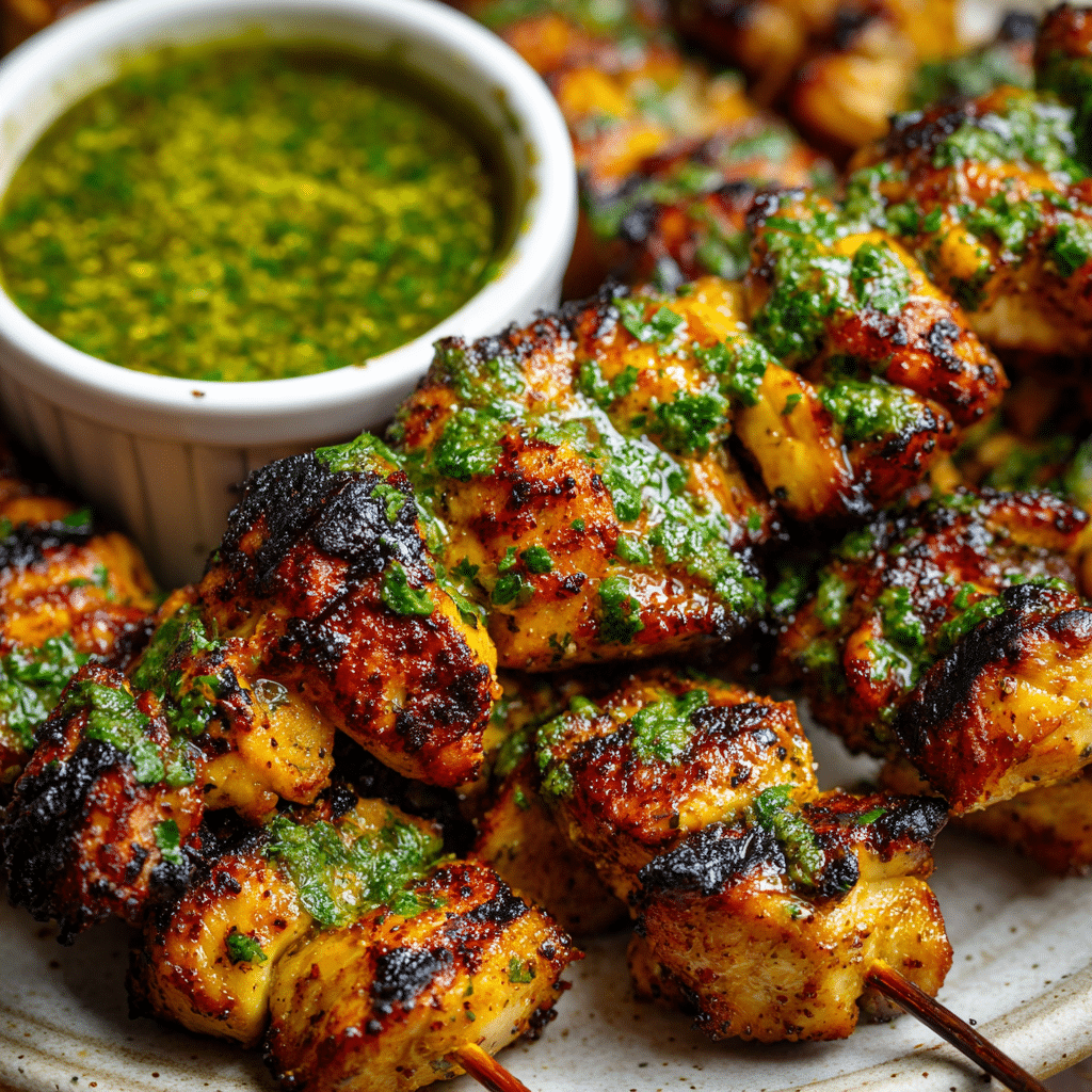 Peruvian Grilled Chicken Skewers