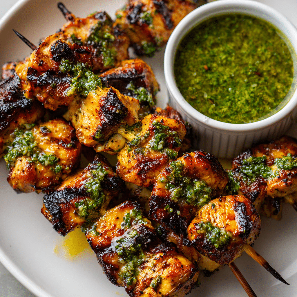 Peruvian Grilled Chicken Skewers