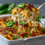 Creamy Jalapeño Popper Chicken Casserole