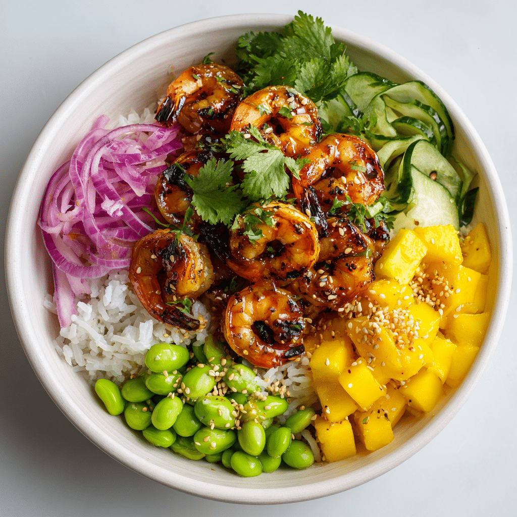 Shrimp Avocado Mango Bowl