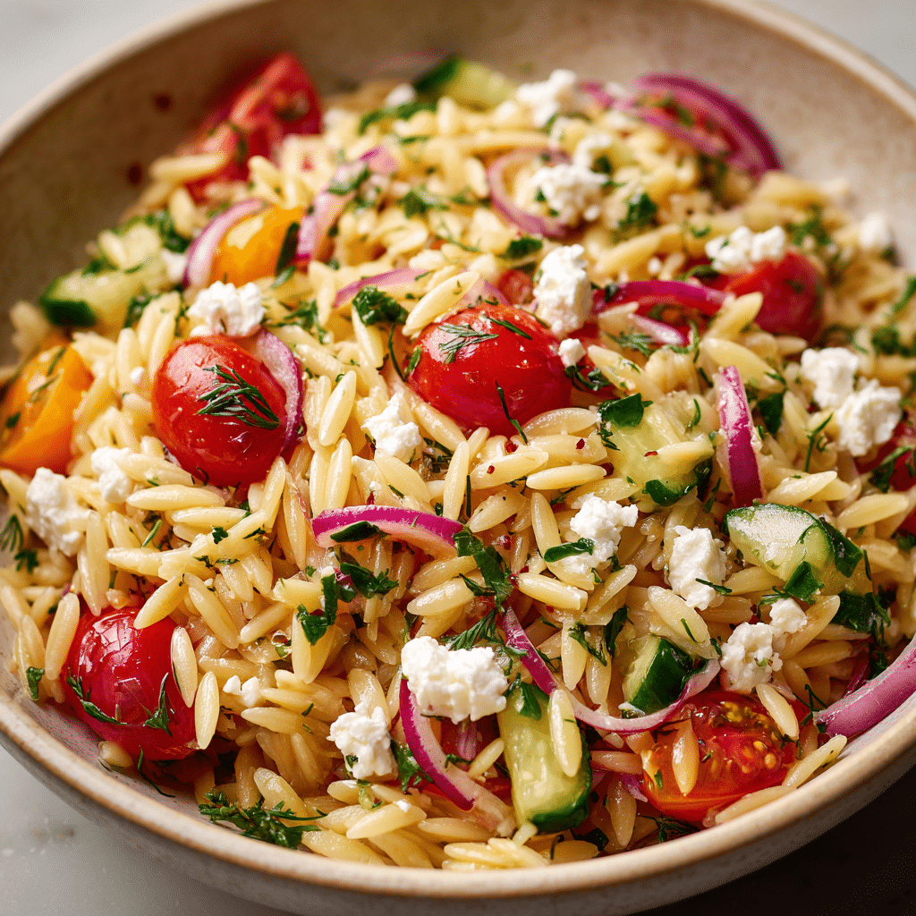 Lemon Orzo Pasta Salad (Fresh & Flavorful)