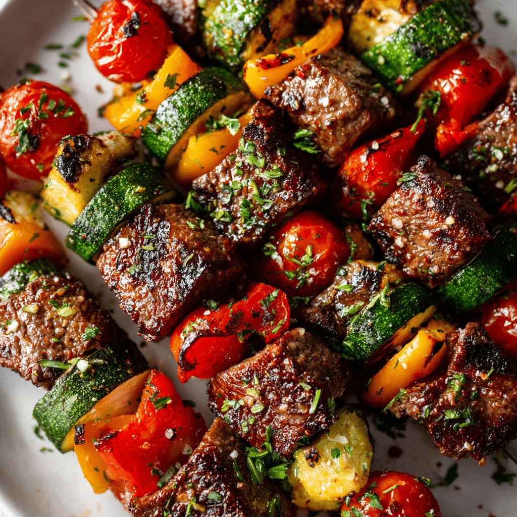 Juicy Grilled Steak Kabobs