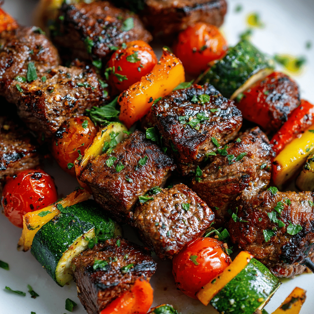 Juicy Grilled Steak Kabobs