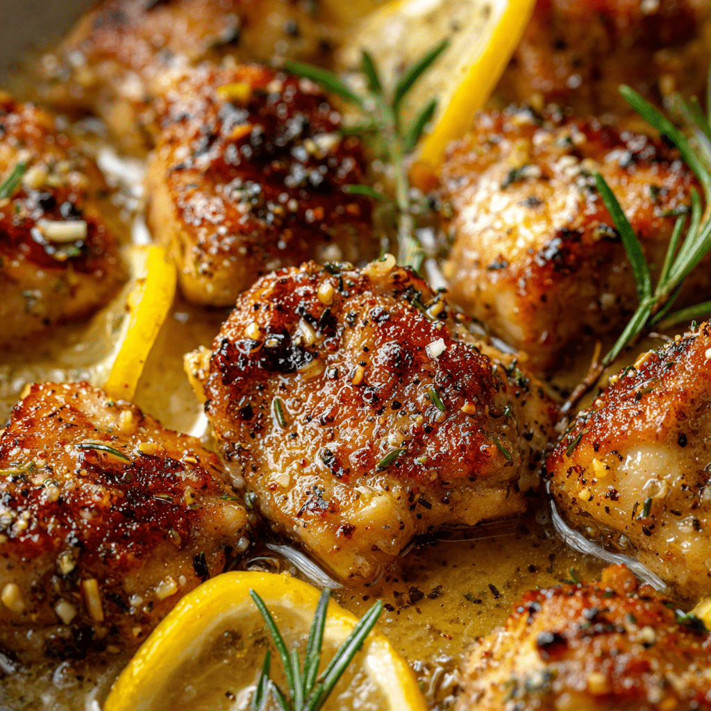 Zesty Lemon Garlic Rosemary Chicken Bites