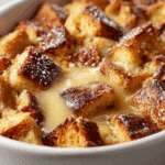 Classic Bread Pudding with Vanilla Sauce
