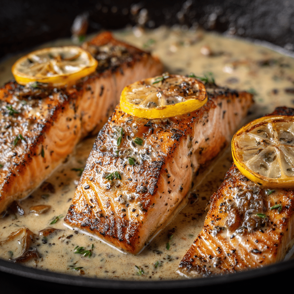 Creamy Lemon & Herb Salmon