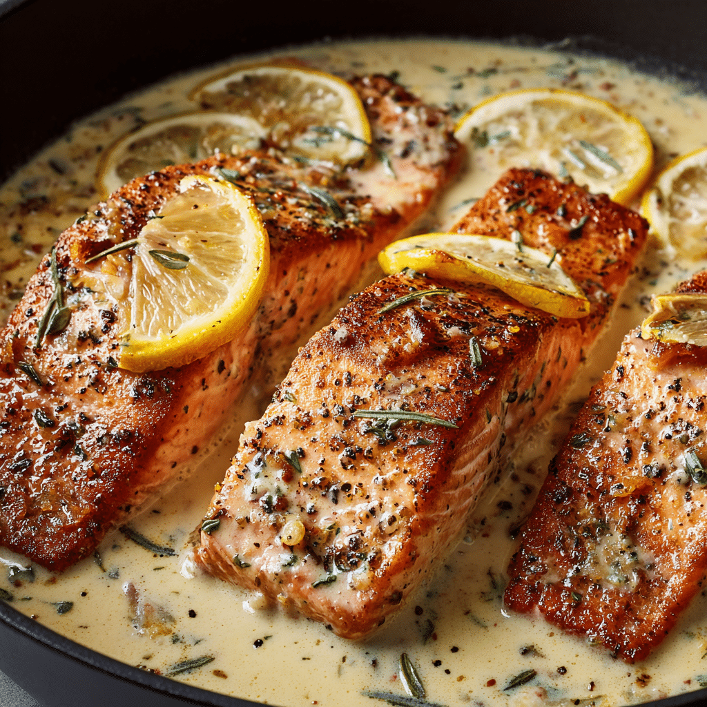 Creamy Lemon & Herb Salmon