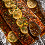 Spicy Honey Garlic Salmon in Foil