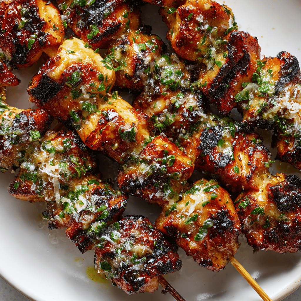 Honey Garlic Chicken Skewers