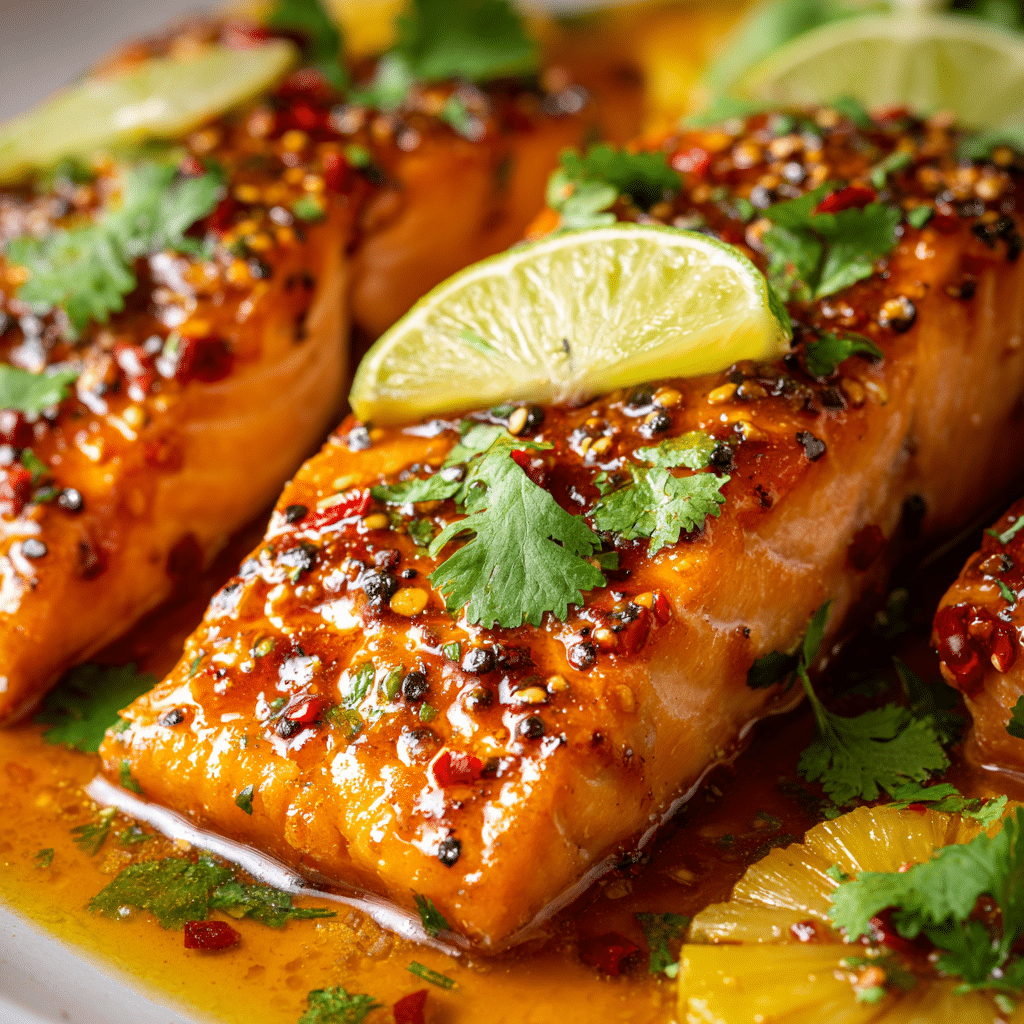 Baked Pineapple Salmon
