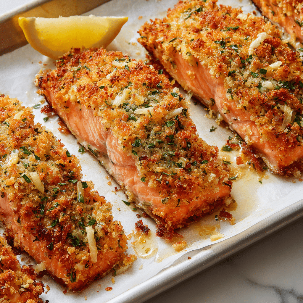 Baked Parmesan Crusted Salmon with Mayo