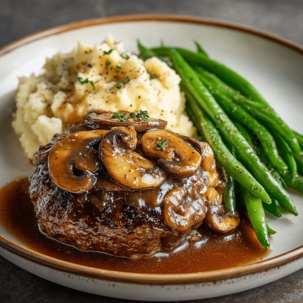 Bobby Flay Salisbury Steak Recipe (With Mushroom Gravy)