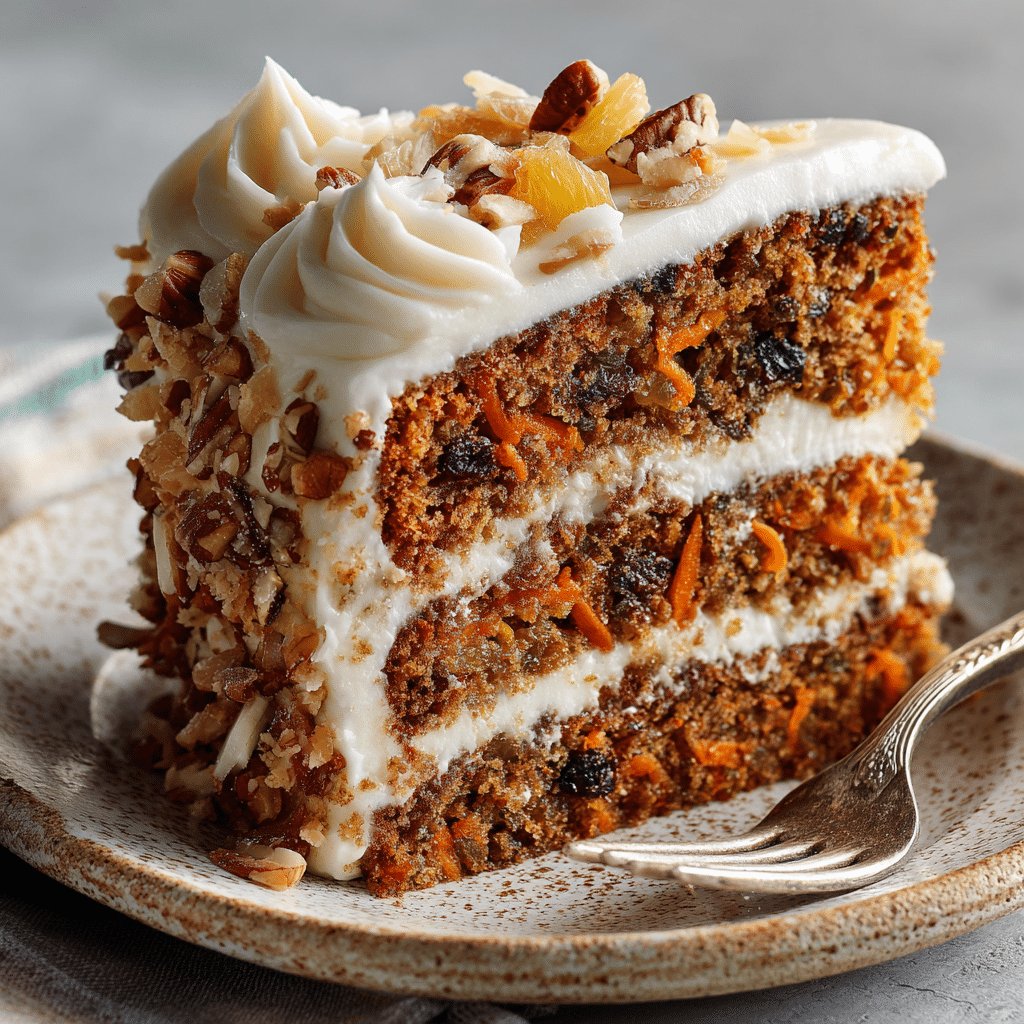 Carrot Cake with Pineapple and Coconut