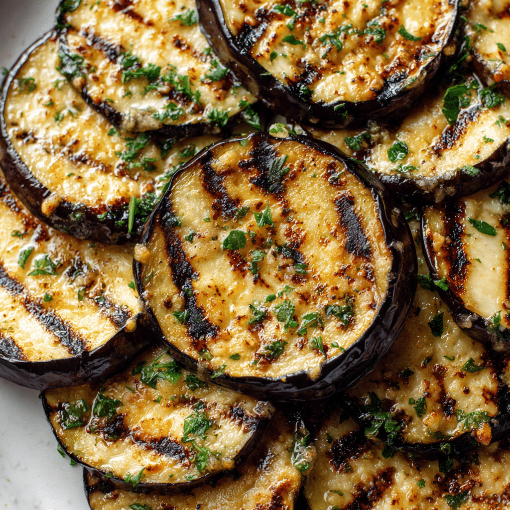 Garlic Parmesan Grilled Eggplant (Gluten-Free, Low Carb, Keto)