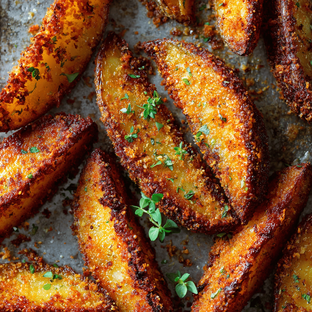 The Best Oven-Baked Crispy Parmesan Potato Wedges (Gluten-Free)