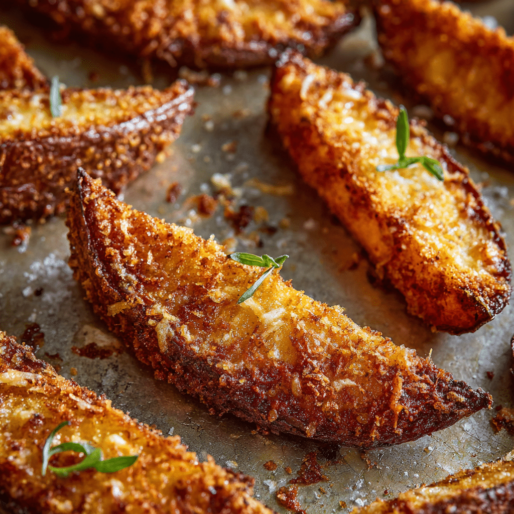 The Best Oven-Baked Crispy Parmesan Potato Wedges (Gluten-Free)