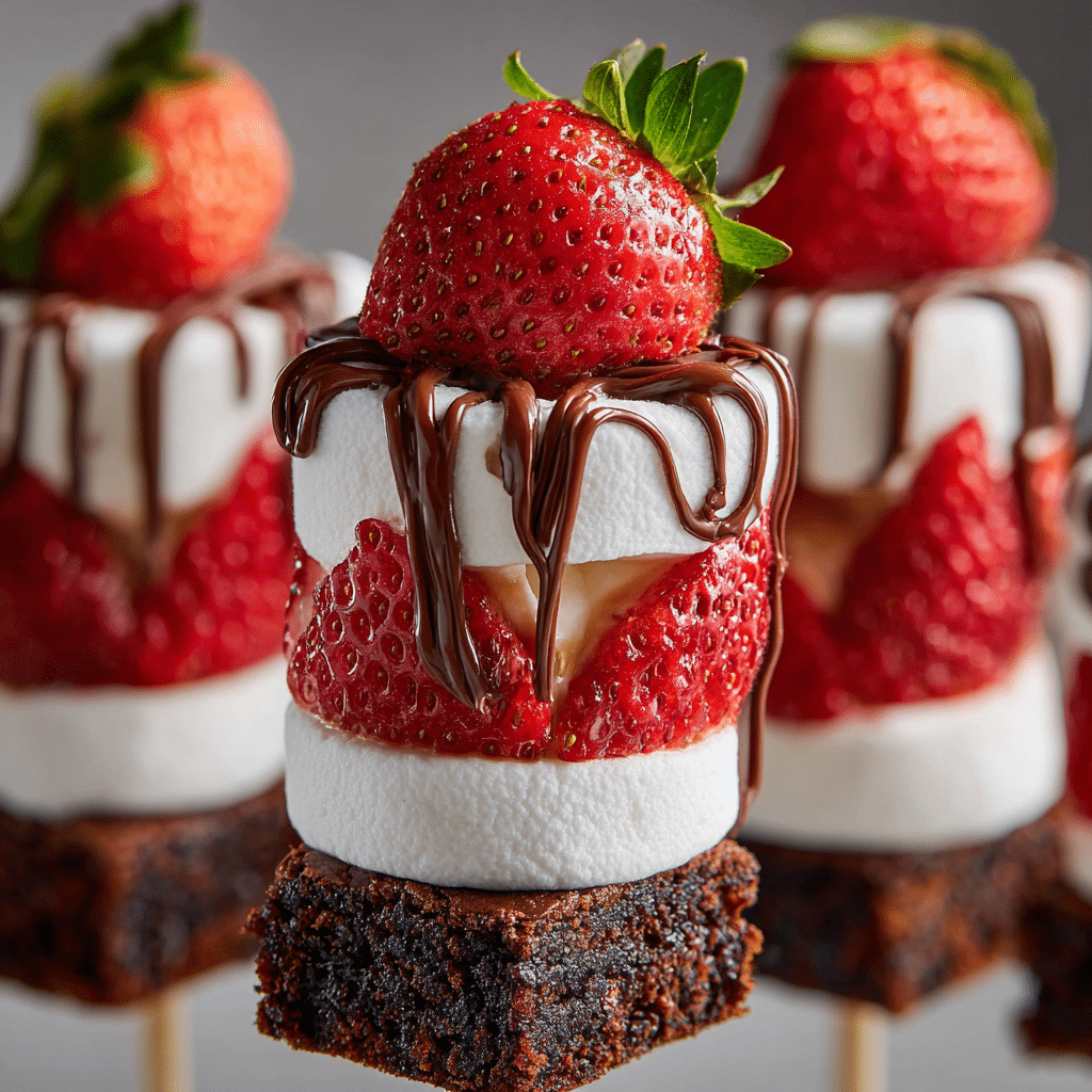 Strawberry Brownie Kabobs