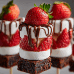 Strawberry Brownie Kabobs