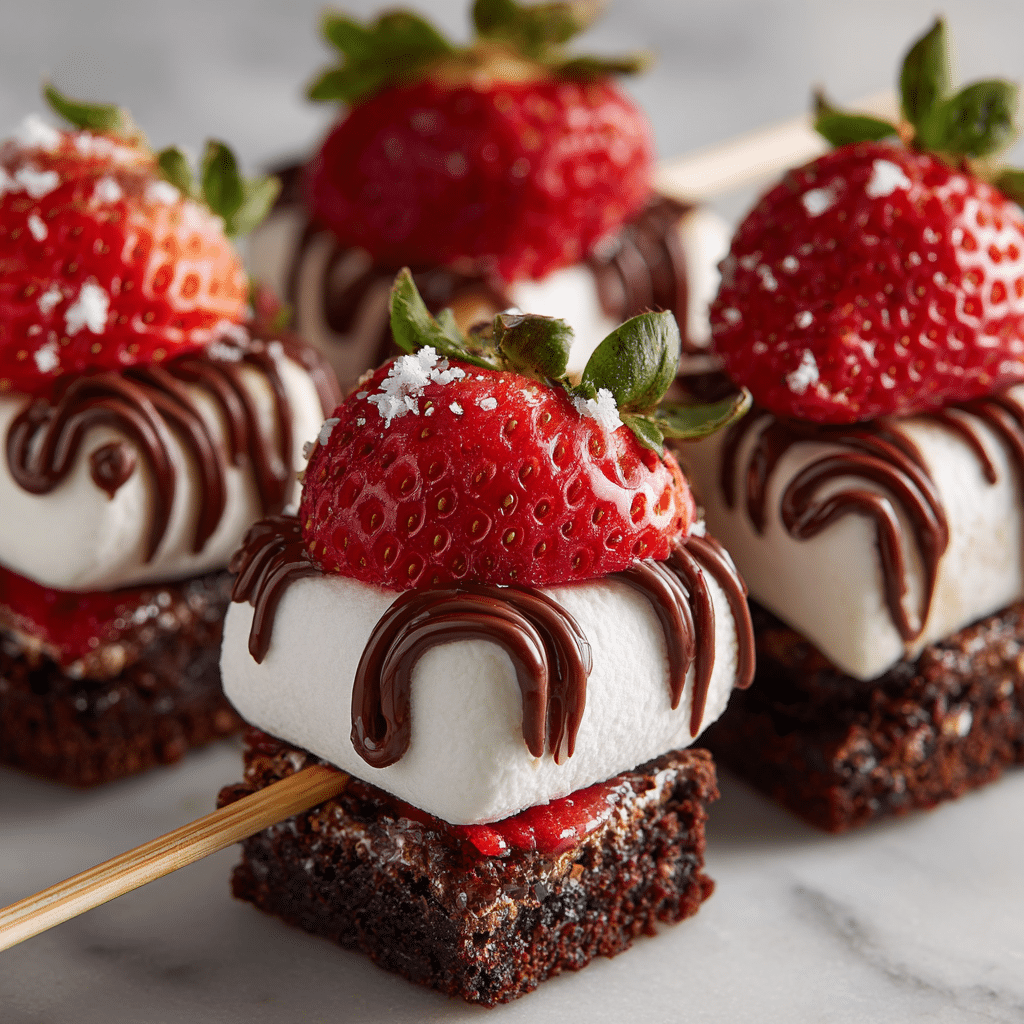 Strawberry Brownie Kabobs