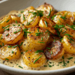 Creamy Garlic Sauce Baby Potatoes (35-Minutes)