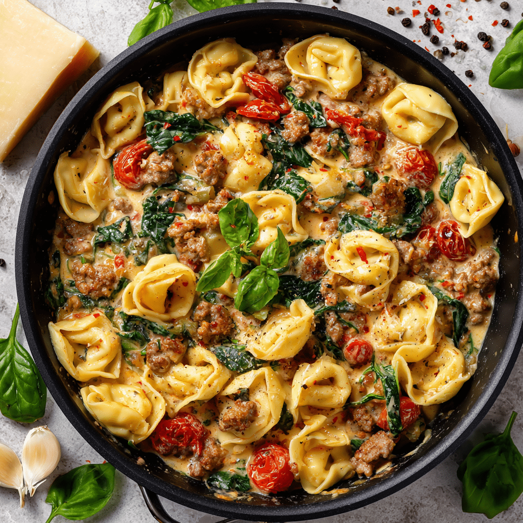 Creamy Tortellini With Sausage