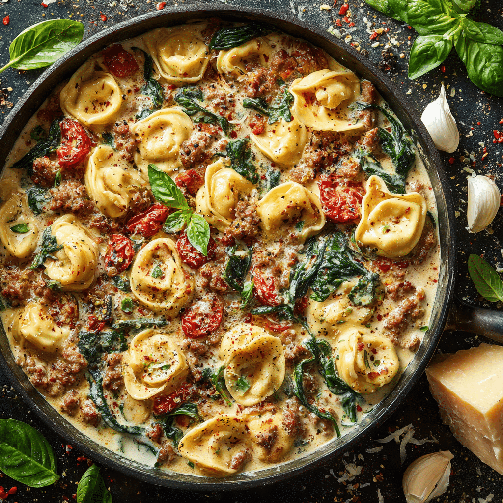Creamy Tortellini With Sausage