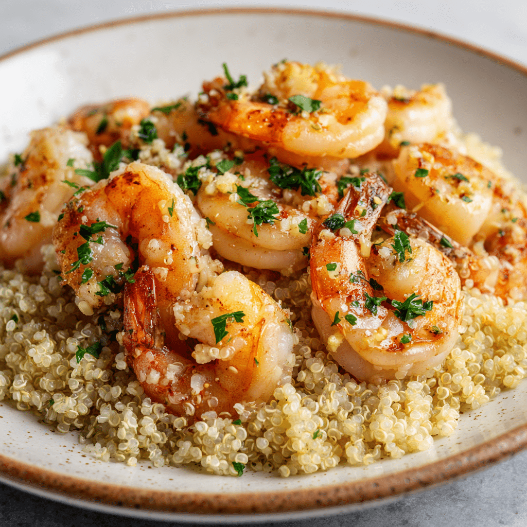 One-Pot Garlic Shrimp and Quinoa (Easy & Healthy)