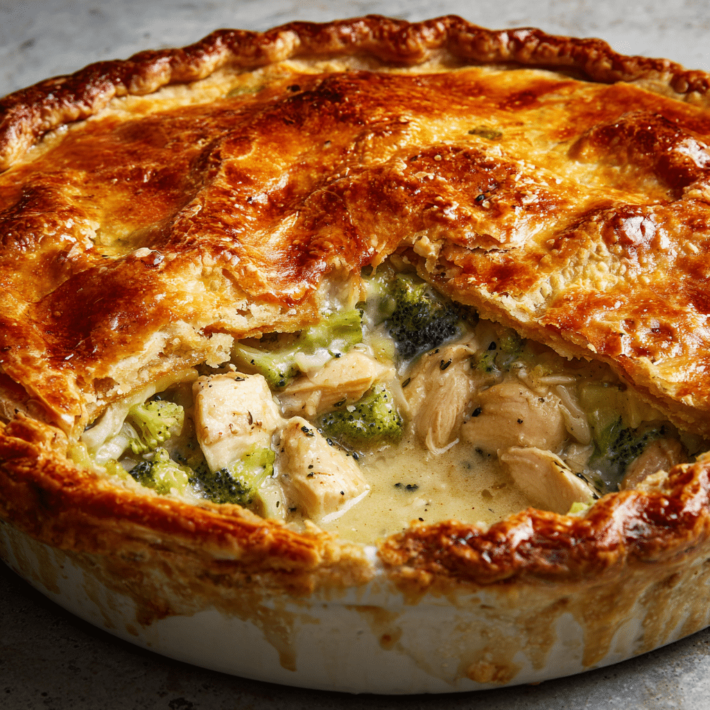 Broccoli Cheddar Chicken Pot Pie