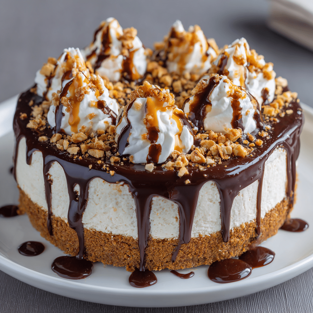 Hot Fudge Sundae Brownie Cheesecake