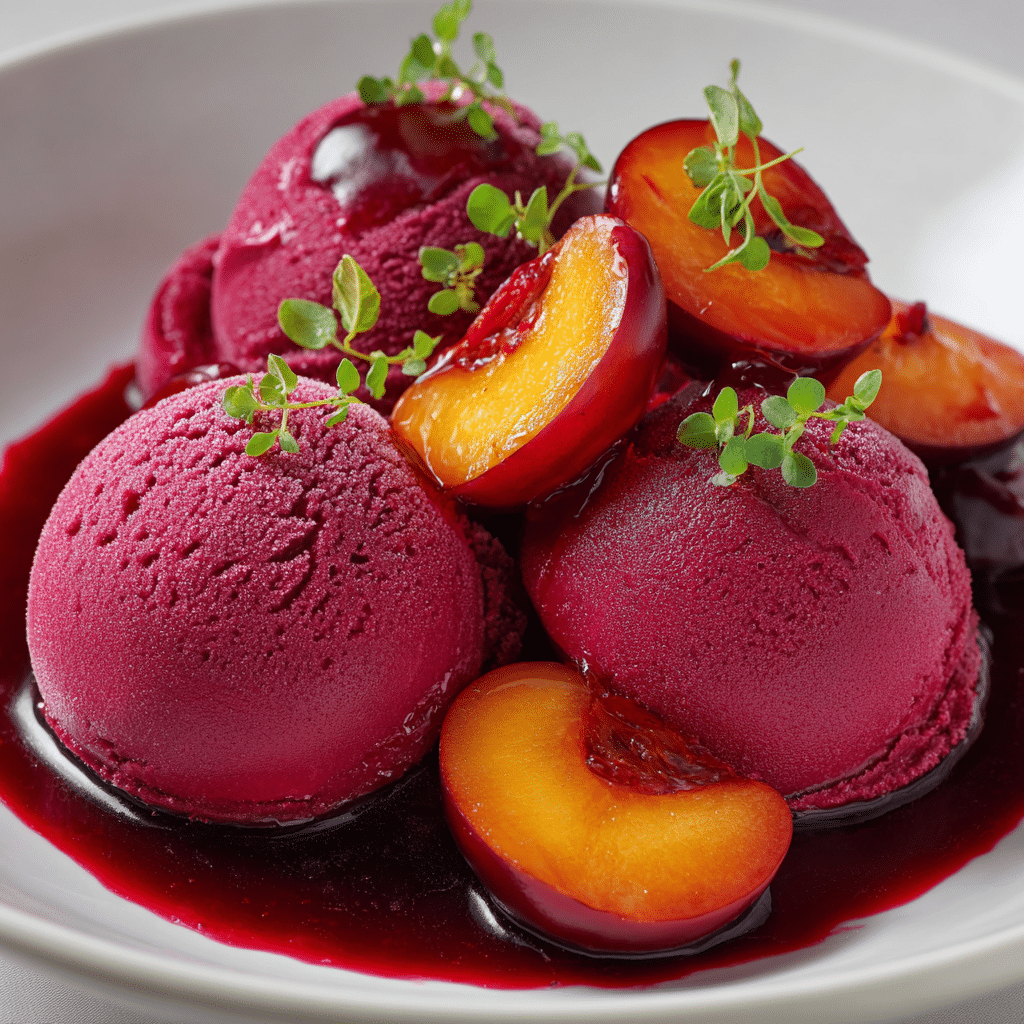 Cardamom Plum Sorbet