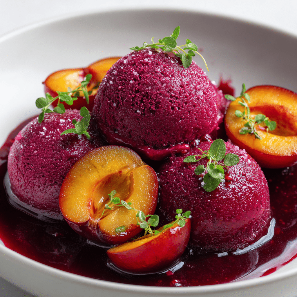 Cardamom Plum Sorbet