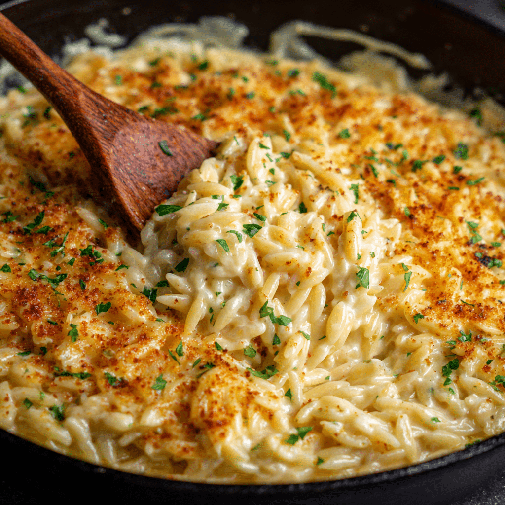 Creamy Garlic Parmesan Orzo