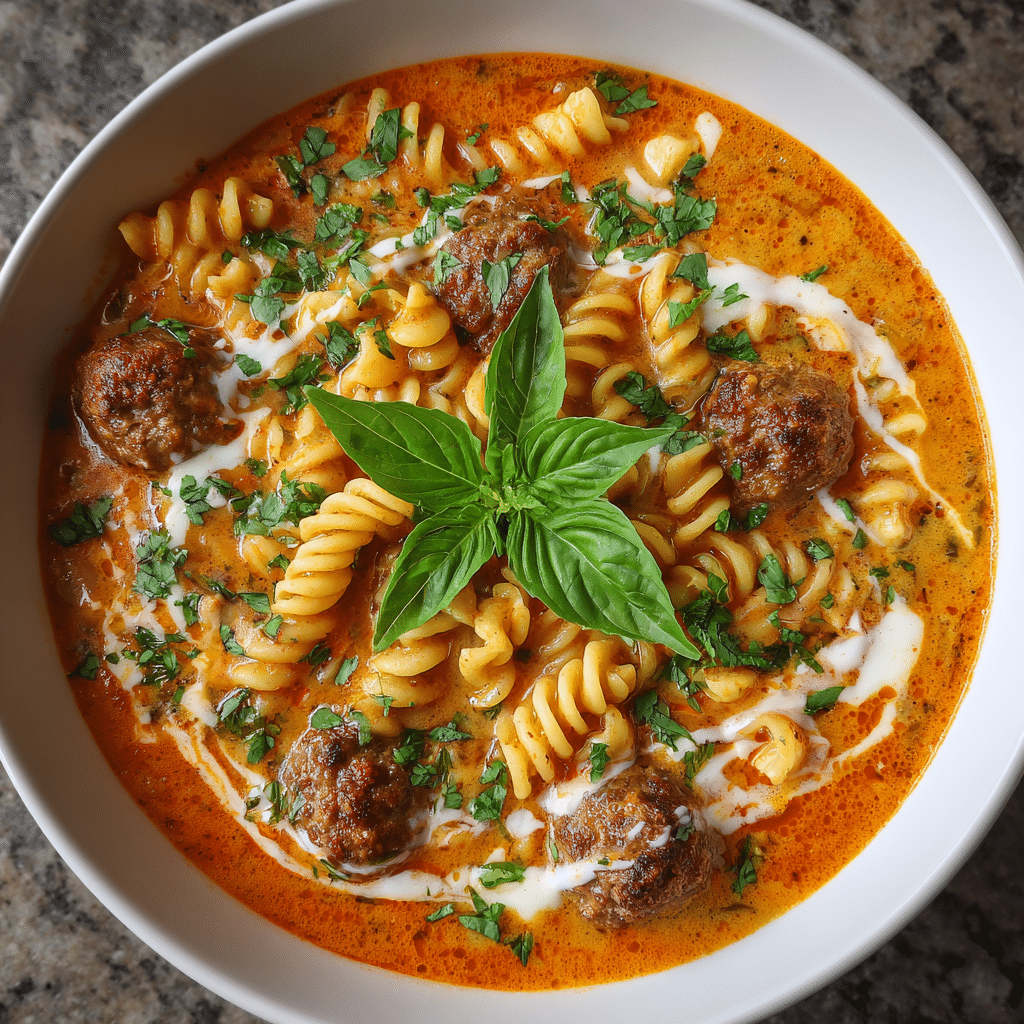 Creamy Italian Meatball Soup