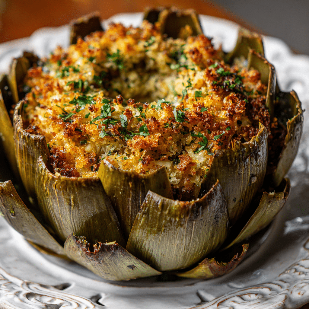 Baked Stuffed Artichoke