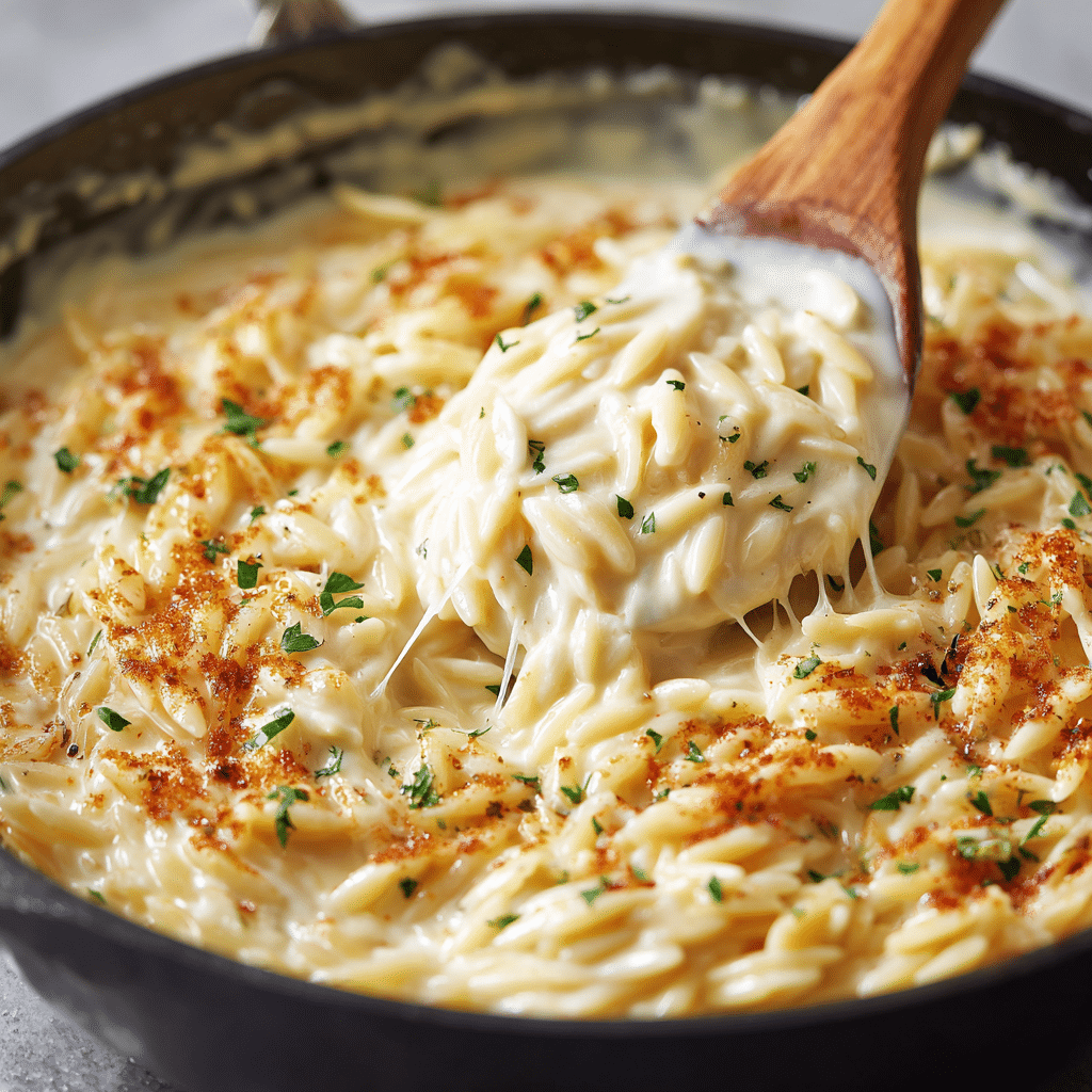 Creamy Garlic Parmesan Orzo