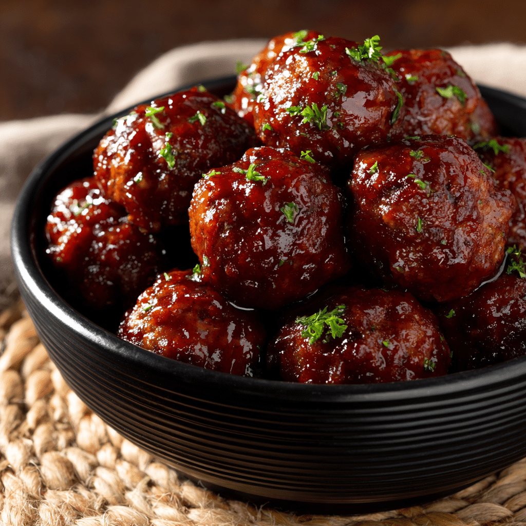 Honey BBQ Crockpot Meatballs