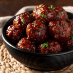 Honey BBQ Crockpot Meatballs