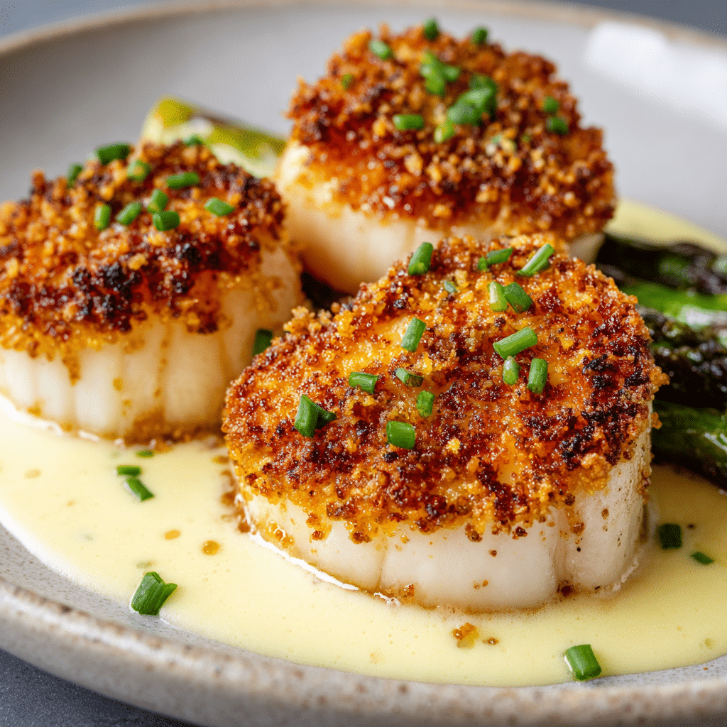 Panko Crusted Sea Scallops