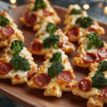 Puff Pastry Christmas Tree Pizza Bites